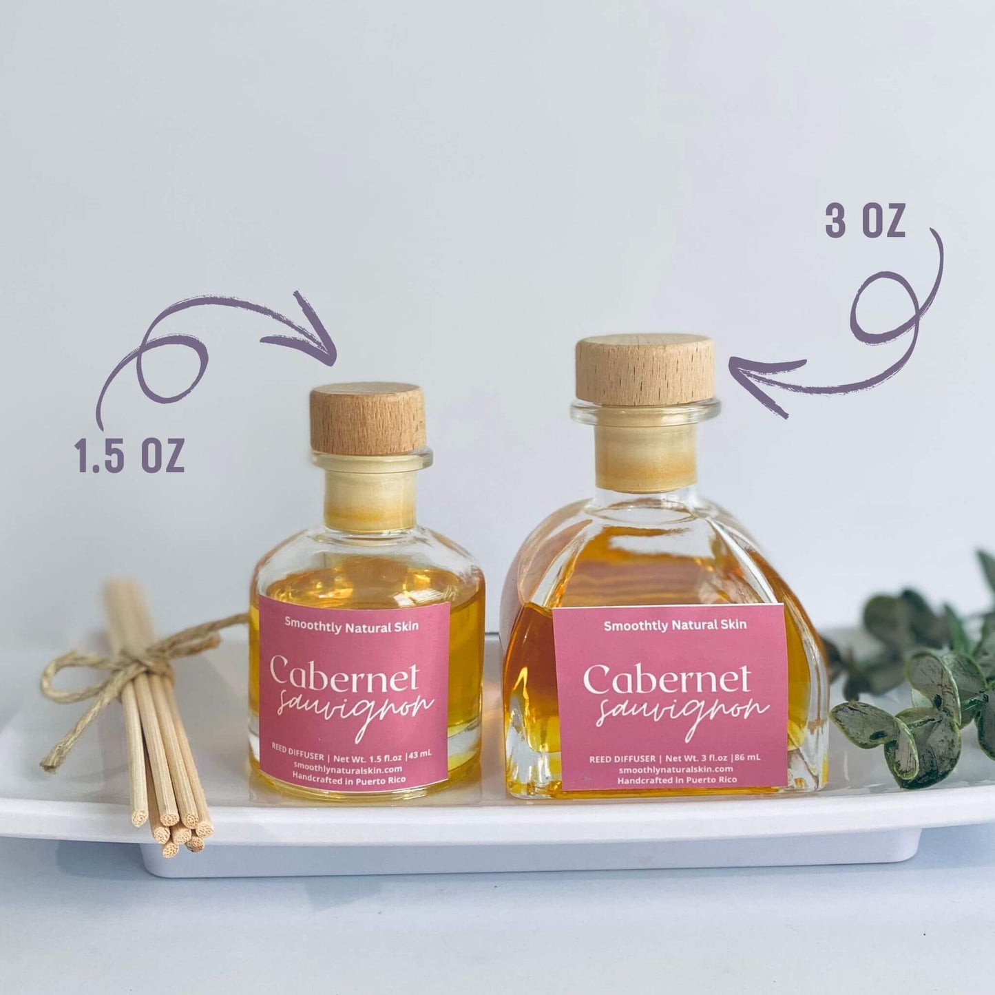 Cabernet Sauvignon Reed Diffuser | Natural Wine-Inspired Home Fragrance | Vegan & Long-Lasting Aroma