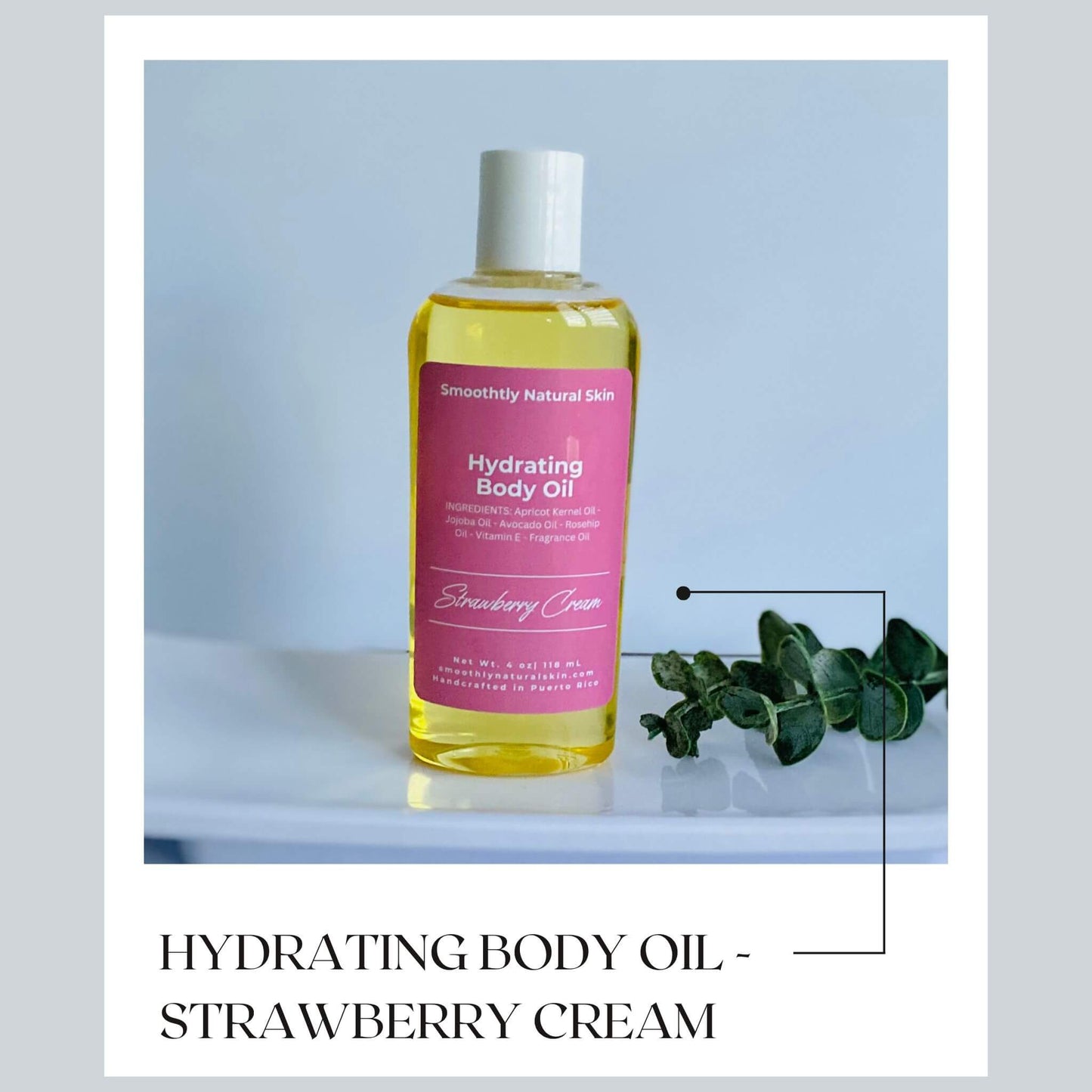 Strawberry Cream| Hydrating Body Oil | Lightweight Botanical Blend for Soft, Glowing Skin