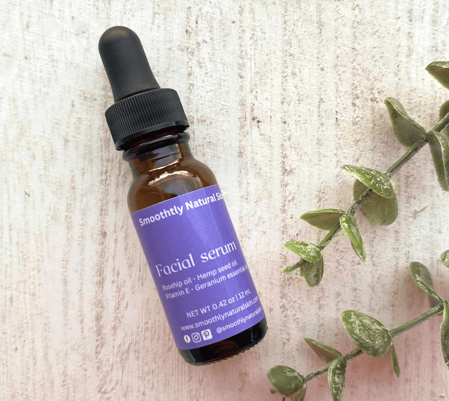 Our facial serum is great for all skin types including sensitive skin. This face serum has a lightweight that absorbs quickly into the skin. Wake up each morning with a soft and smooth skin. Our facial serum is packaged in an amber glass bottle with dropper.