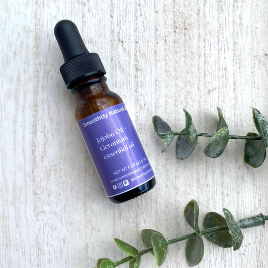 Our Jojoba & Geranium; face serum is great for all skin types including sensitive skin. This face serum has a lightweight that absorbs quickly into the skin. Wake up each morning with a soft and smooth skin. Our facial serum is packaged in an amber glass bottle with dropper.