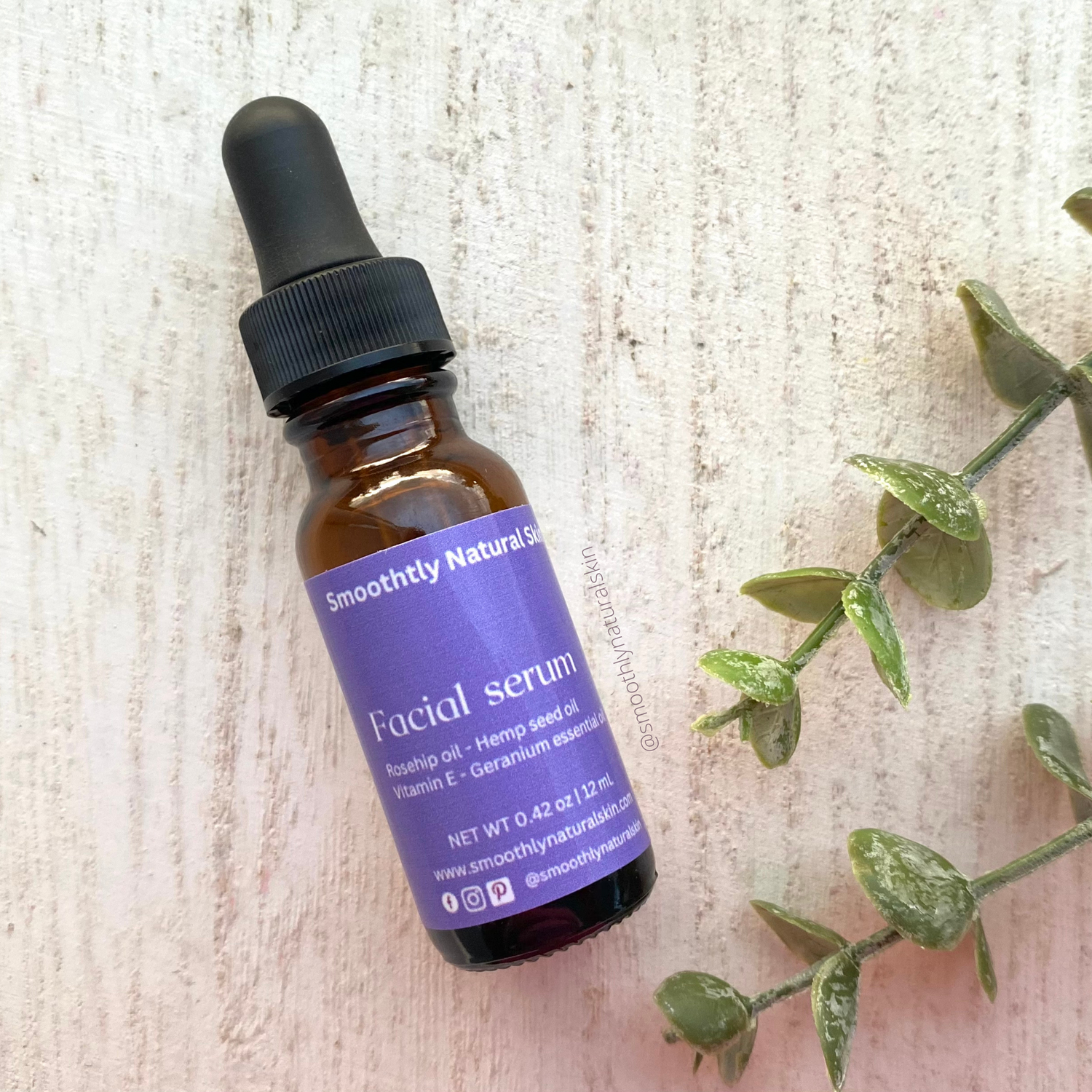 Our facial serum is great for all skin types including sensitive skin. This face serum has a lightweight that absorbs quickly into the skin. Wake up each morning with a soft and smooth skin. Our facial serum is packaged in an amber glass bottle with dropper.