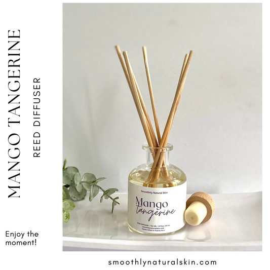 Mango tangerine reed diffuser has a tropical blend of mango mixed with zesty clementines and red raspberries blended with sweet vanilla. Just a perfect blend; it smells so good!