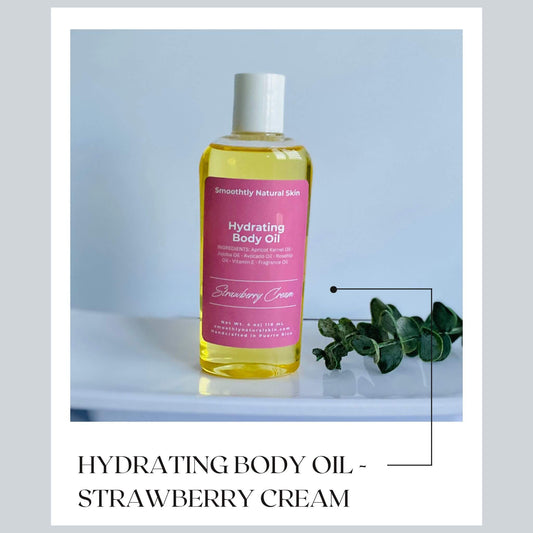 Strawberry Cream| Hydrating Body Oil | Lightweight Botanical Blend for Soft, Glowing Skin
