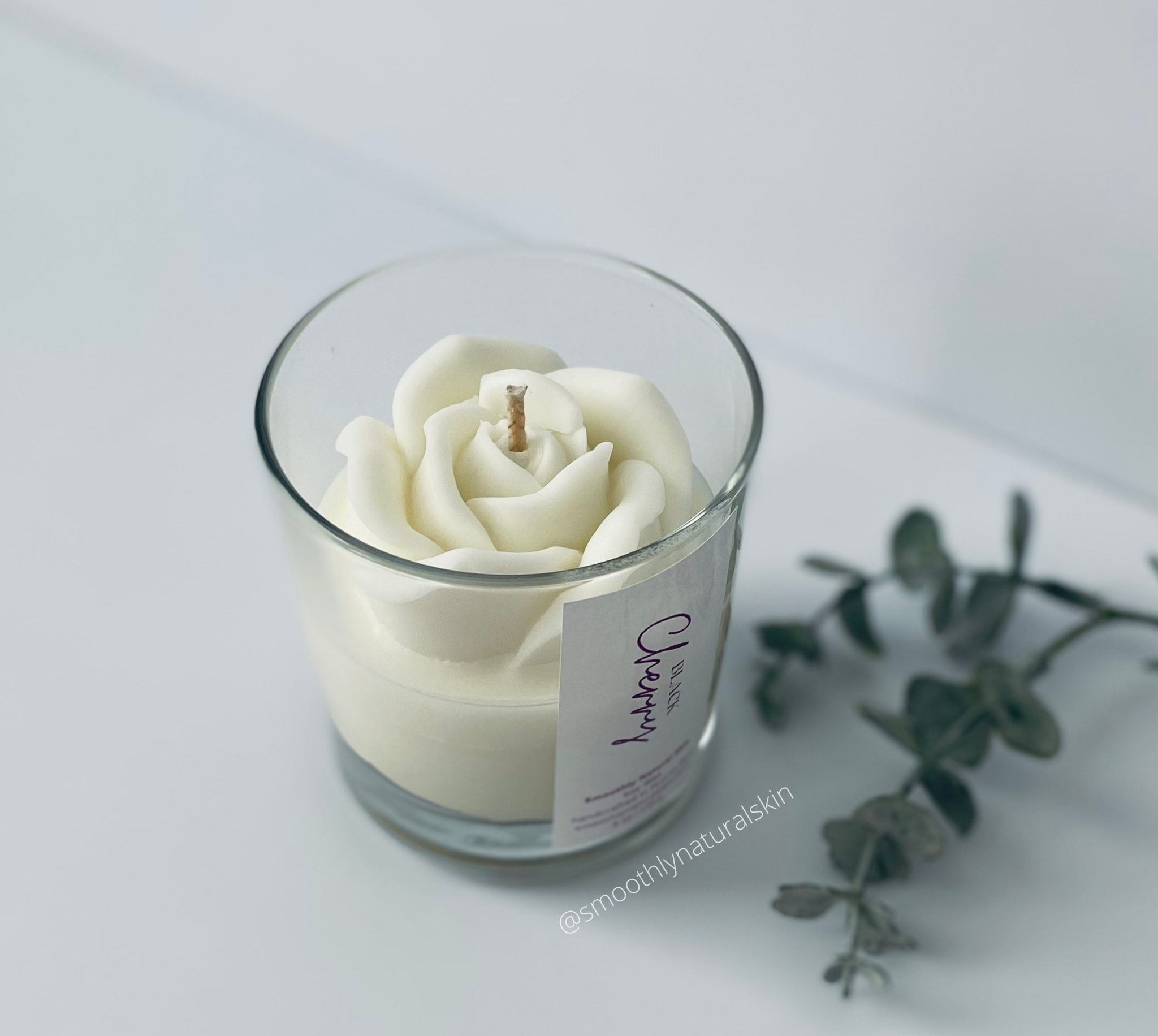 Rose Candle Soy Wax Candles Smoothly Natural Skin