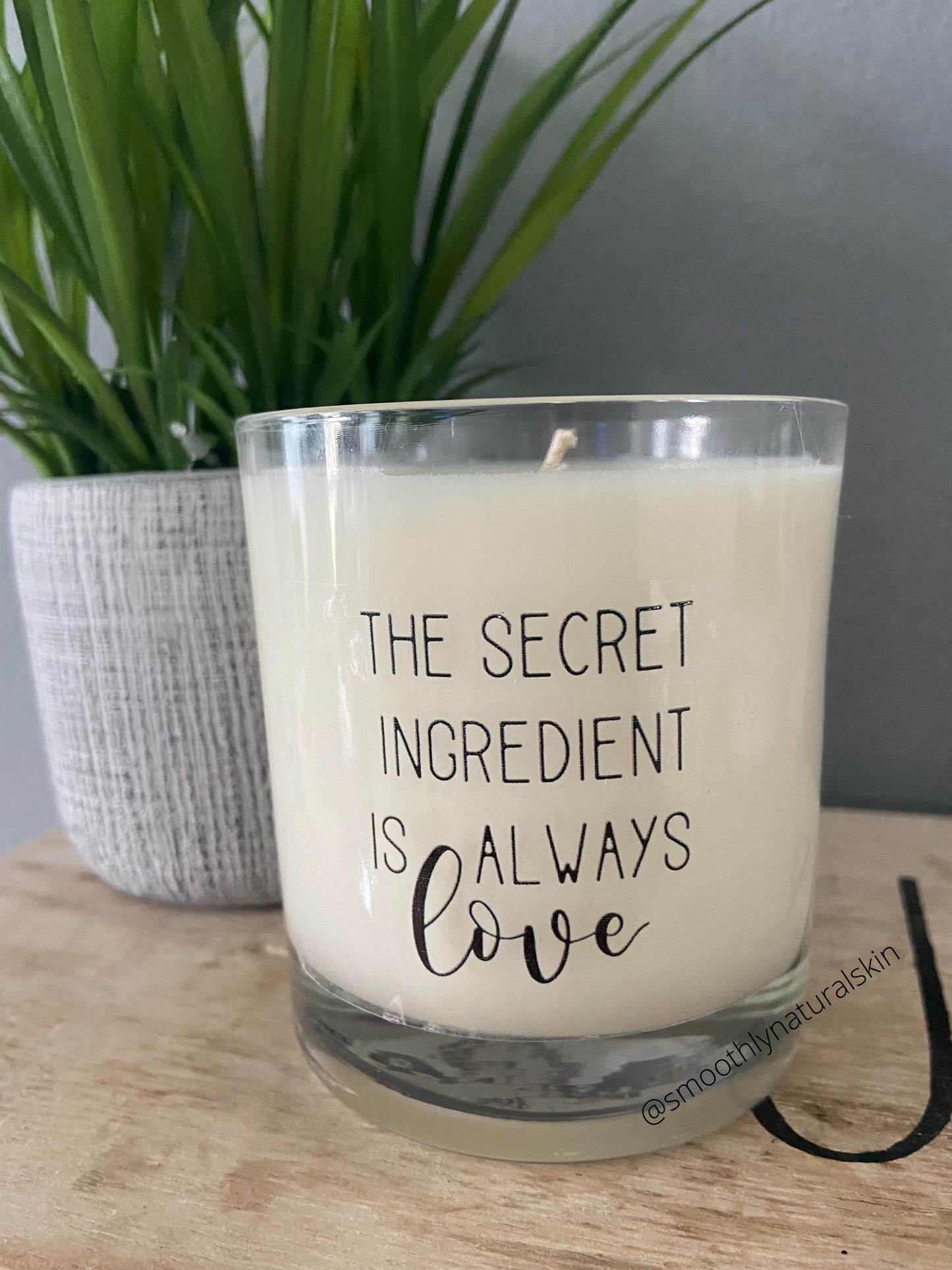 The secret ingredient is always love candle, is a perfect gift for you or that special person in your life. These unique candles are hand poured in small batches. Smoothly Natural Skin